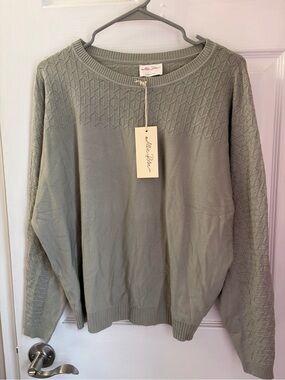 Women's Sage Green Knit Sweater